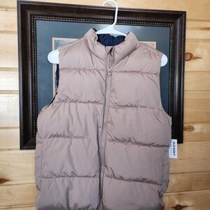 Old Navy Tan Puffer Vest
